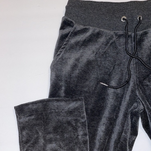 Bebe velour Grey rhinestone logo joggers XS, S - Picture 8 of 17